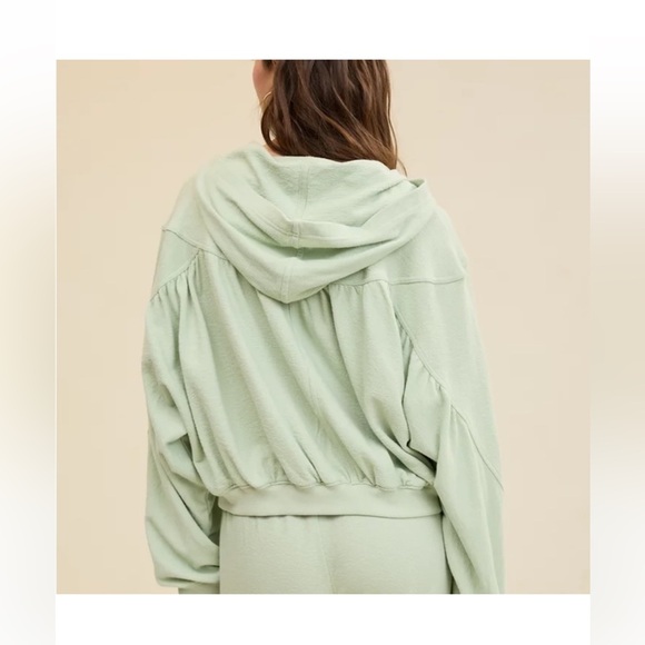 Aerie Light Green Zip-Up Jacket - Picture 2 of 8